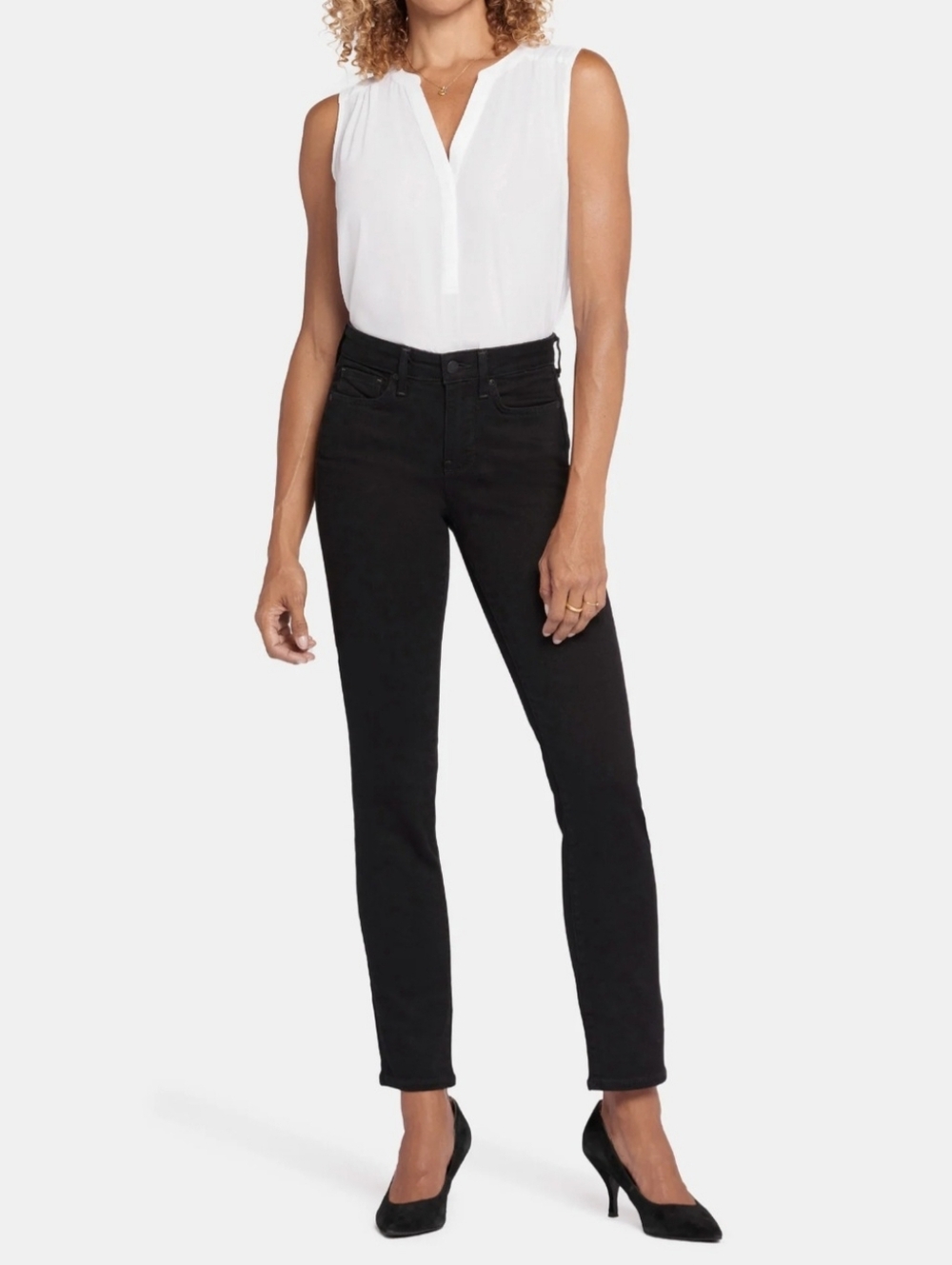 NYDJ Black Straight-Leg Jeans - Classic Everyday Style